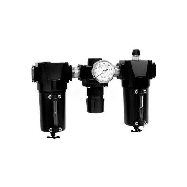 Arrow 1/2" Midflow Series FRL N33374W, Gauge, Metal Bowl W/Sight, Manual